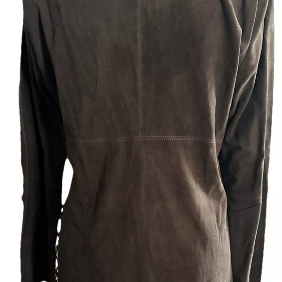 Stetson Chocolate Brown Supple Suede Leather Tunic W/Western Style Stitching L - Picture 3 of 16